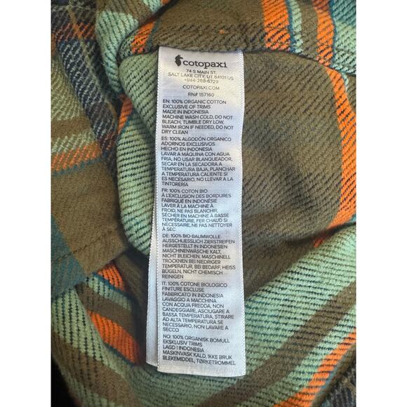 Cotopaxi “Gear for Good” Organic Cotton Plaid Flannel Shirt - Size M - Picture 5 of 6